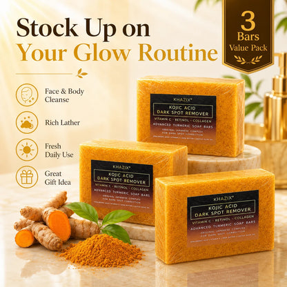 Turmeric Acid Face & Body Soap, Gentle Cleansing with Shea Butter, Retinol and Vitamin E