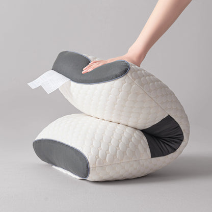2pcs Massage Neck Pillows Adjustable Ergonomic Orthopedic Contour Support, High-Quality Pillow Core,