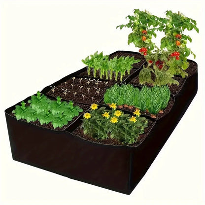 Garden Bed, 128 Gallon 8 Grids Plant Grow Breathable Planter Raised Beds