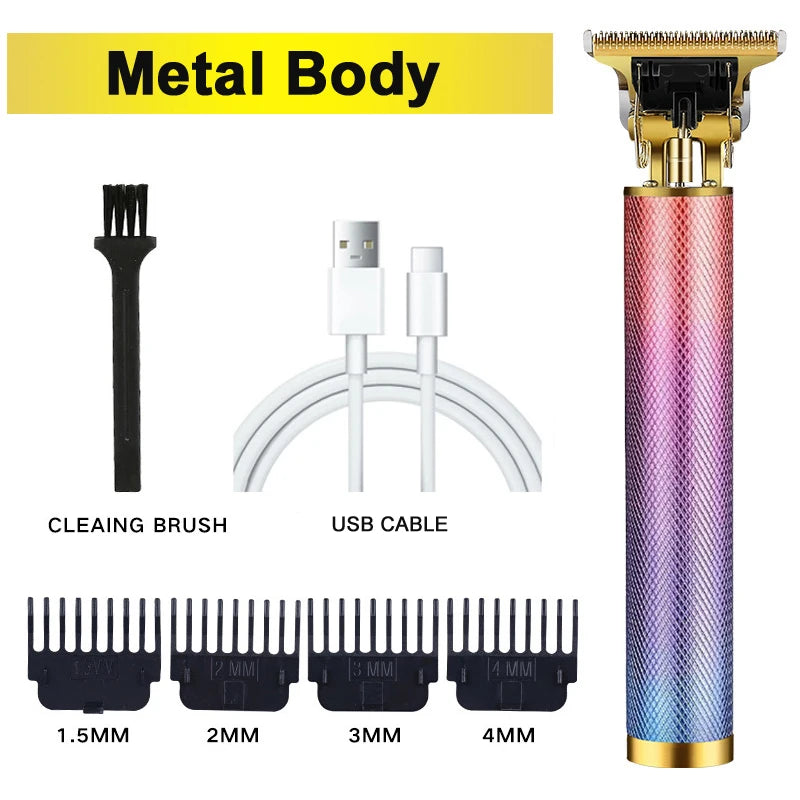 Hair Clippers for Men Professional Zero Gapped T-Blade Trimmer Cordless Rechargeable Edgers Clippers Electric Beard