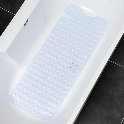 1Pc non-slip shower mat bathtub mat with drain holes and suction cups machine washable