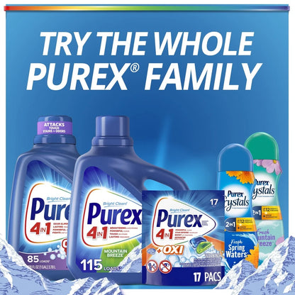 Liquid Laundry Detergent Mountain Breeze 250oz 192 Loads Stain Fighting Bright Clean