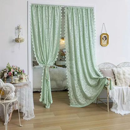 1pc elegant phoenix tail lace chiffon curtain.