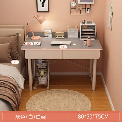 Home Storage Office Desk Minimalist White Standing Gaming Study Office