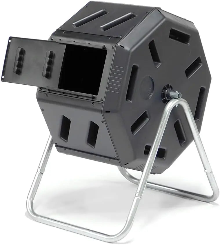 Outdoor Rotating Compost Bin, 22 Gallon, Made from Recycled Plastic for Garden and Kitchen Waste