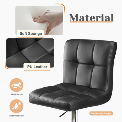Leather Bar Stools Set