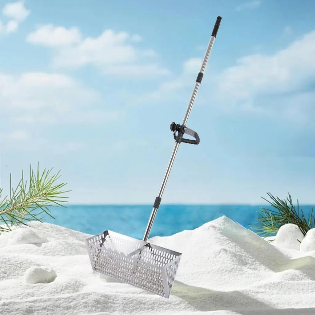 Sand Sift Rake Handheld Beach Mesh Shovel Ergonomic Sharp Tooth Sifter for Gardening Soil