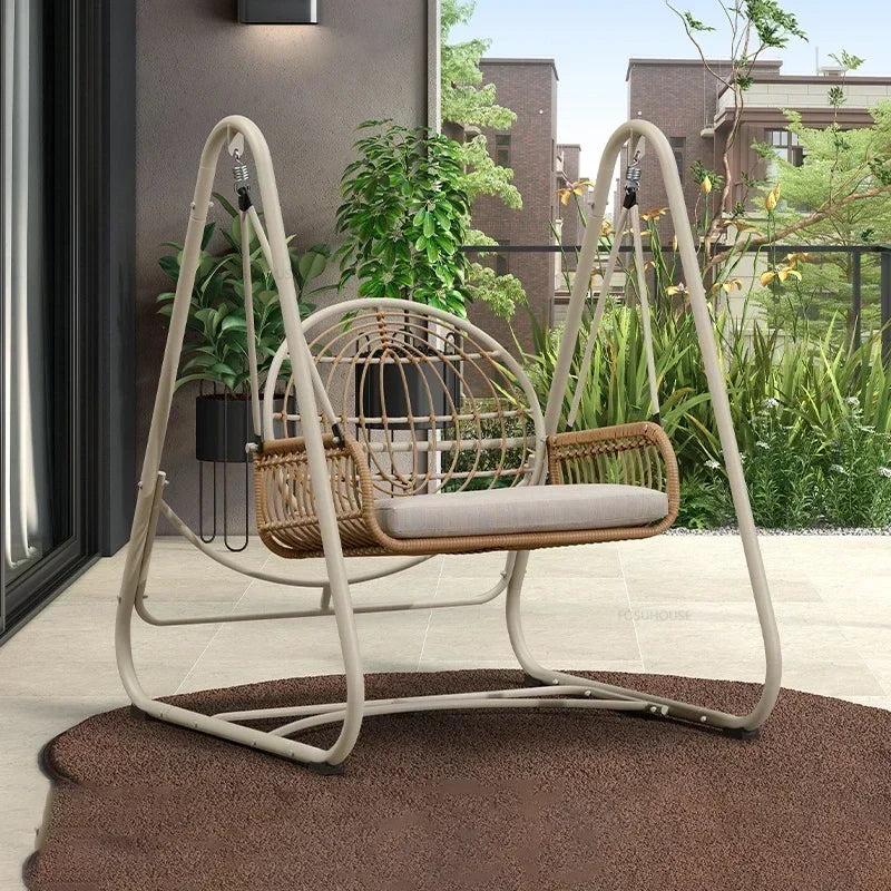 Bracket Outdoor Balcony Double Swing Chair Leisure Villa Patio Garden Hanging Basket Outdoor Furniture