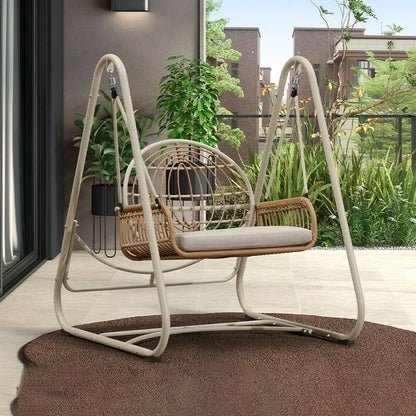 Bracket Outdoor Balcony Double Swing Chair Leisure Villa Patio Garden Hanging Basket Outdoor Furniture