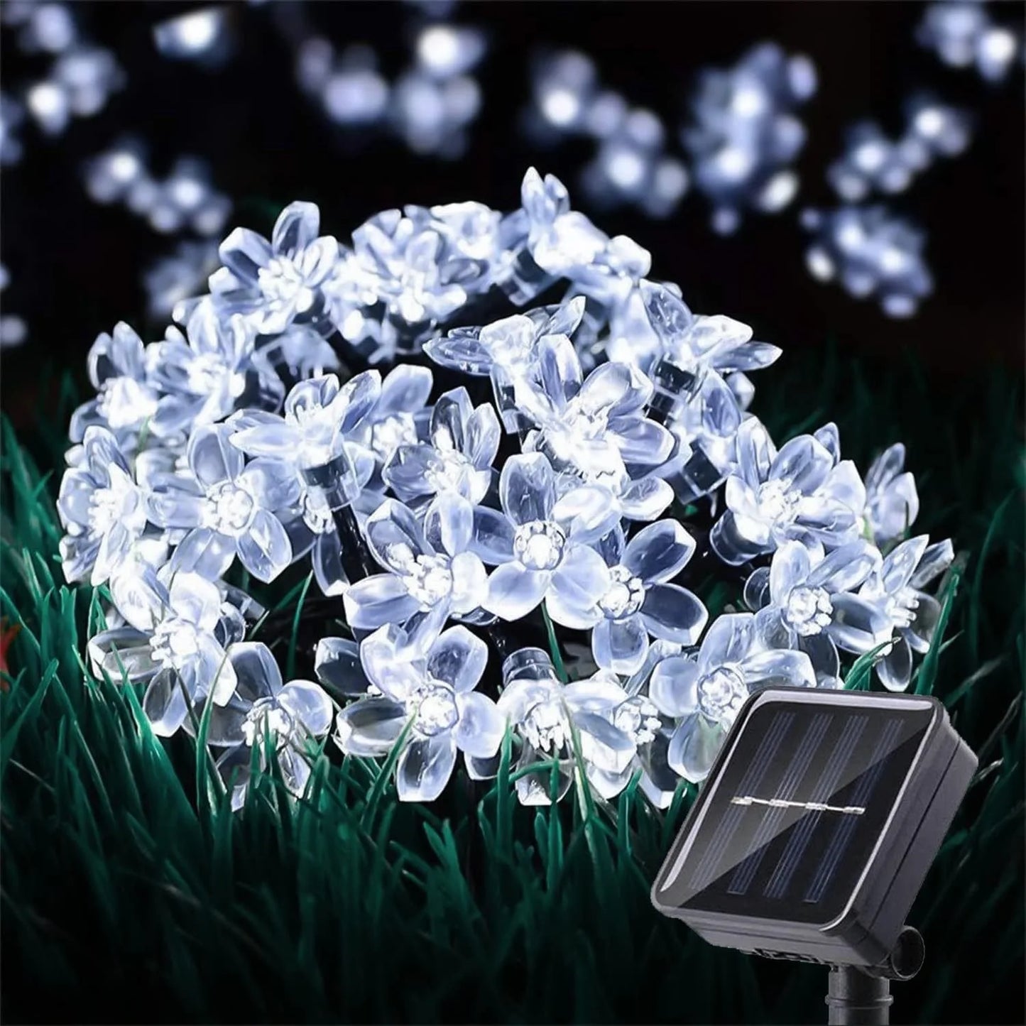 Solar String Sakura Lights 20/50/100/200LEDS Outdoor Waterproof Festival Garden Decorative Lights