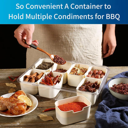 Snack Serving Tray with Lid and Handle snack for Portable Snack Platters - Clear Organizer