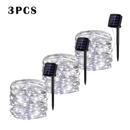 Solar LED Light Outdoor Garden Fairy Light String Led Twinkle Waterproof Light