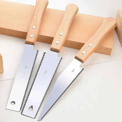 Japanese Style Non-Slip Wooden Handle Pull Saw Flush Cut Saw Flexible Handsaw Woodworking Cutting Tool