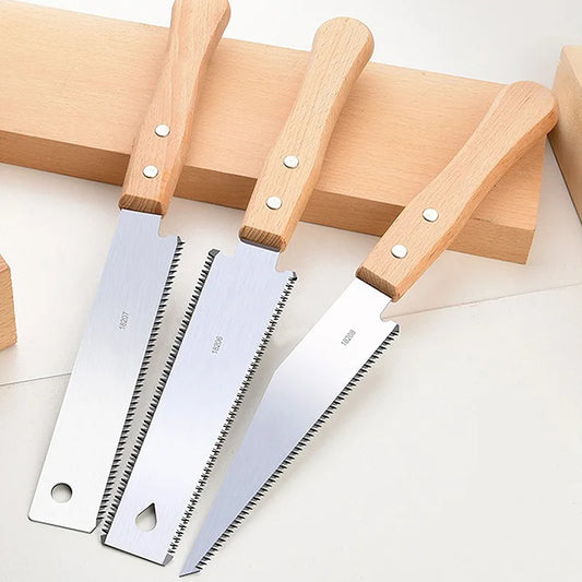 Japanese Style Non-Slip Wooden Handle Pull Saw Flush Cut Saw Flexible Handsaw Woodworking Cutting Tool