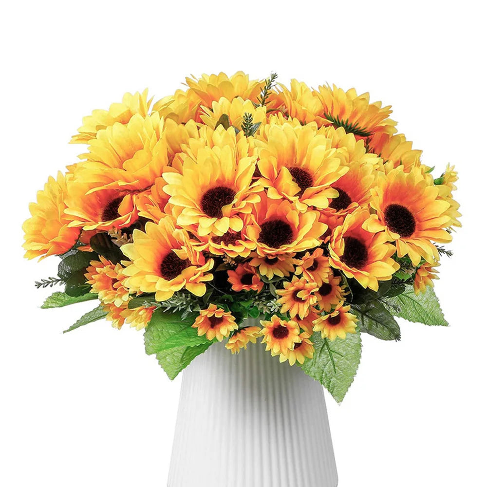 Artificial Flower Sunflower Bouquets Decoration Autumn