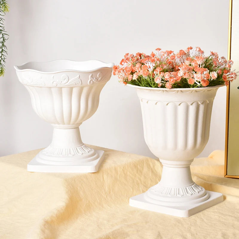 Simple Plastic Vase Pots for Plants Flower Arrangement Vase Decorative