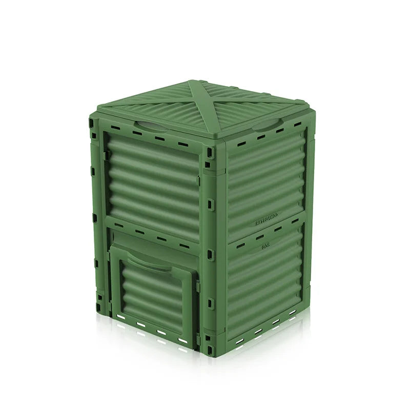 Courtyard Composting 300L Bin Garden Large Capacity Fermentation Tank Box Outdoor Tipping Bucket Barrel