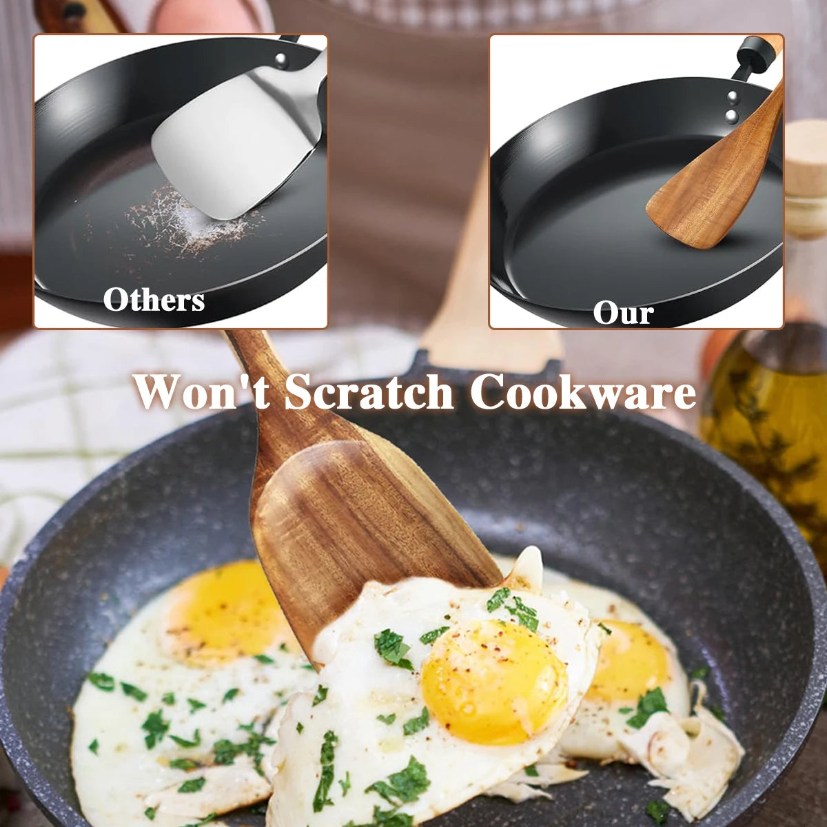 5PCS Wooden Kitchen Utensils Kit