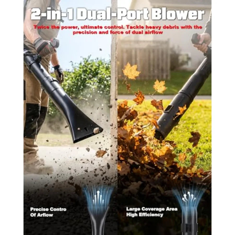 80CC Gas Backpack Leaf Blower with 2-Stroke Engine Heavy-Duty Leaf Blower
