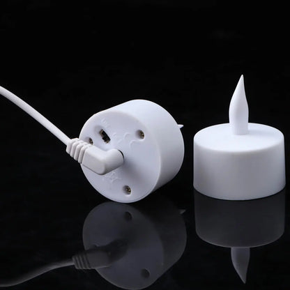 LED Candles with USB Charge, Flameless Decorative Rechargeable Tea Lights