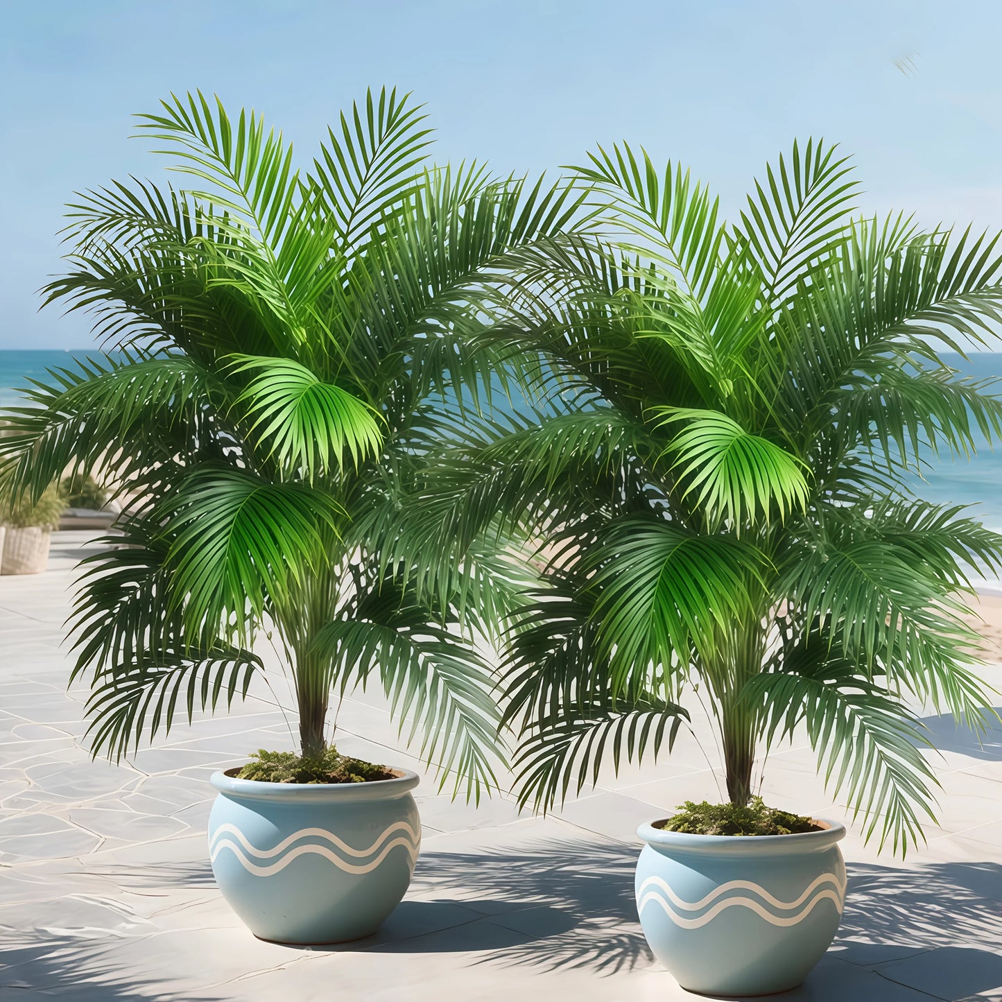 2pcs Large Outdoor Artificial Pineapple Palm Trees