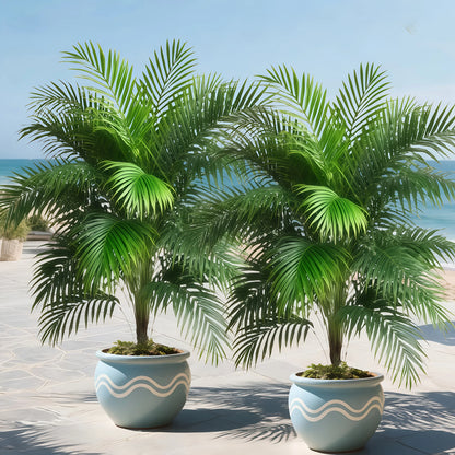 2pcs Large Outdoor Artificial Pineapple Palm Trees