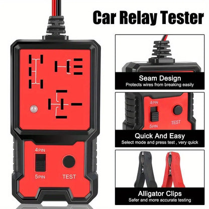 Car Voltage Tester Universal 12V Car Battery Checker Automotive Electronic Relay Tester LED Indicator Light