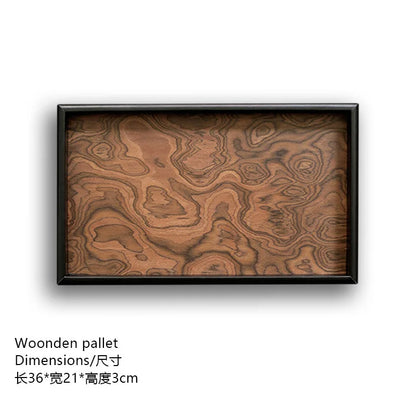 Retro Volcano Pattern Hotel Style Luxury Tea Tray for Home Use