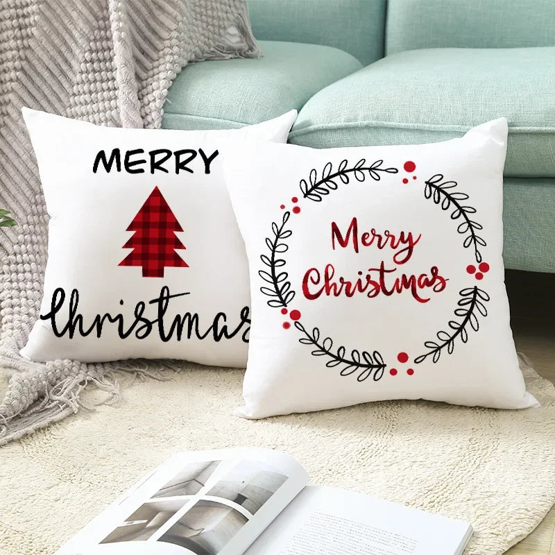 Christmas Cushion Cover Pillowcase Decorations for Home