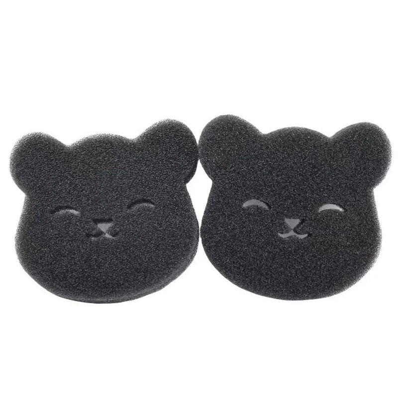 Household Pet Hair Remover Bear Sticky Sponge, Reusable, For Washing Machine, Dryer, Black