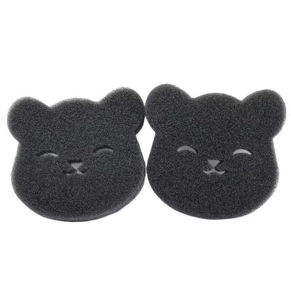Household Pet Hair Remover Bear Sticky Sponge, Reusable, For Washing Machine, Dryer, Black