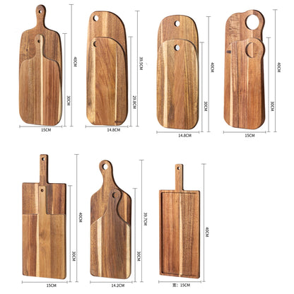 Acacia solid wood bread board western steak board baking dessert tray