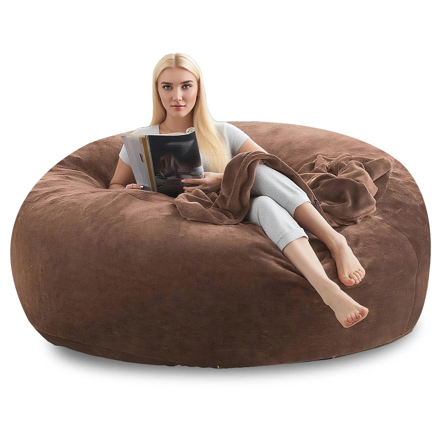 Big Bean Bag Chair with Filler Memory Foam Chair Super Soft Plush