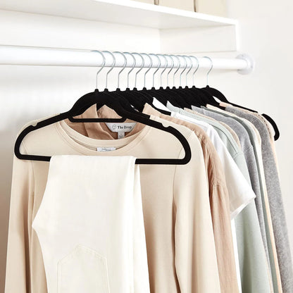 10/20/50 Pack Premium Velvet Hangers, Non-Slip Flocked Felt Hangers