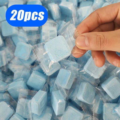 3-20Pcs Effervescent Tablet Toilet Cleaner Deodorant Remover Urine Stain Yellow Dirt