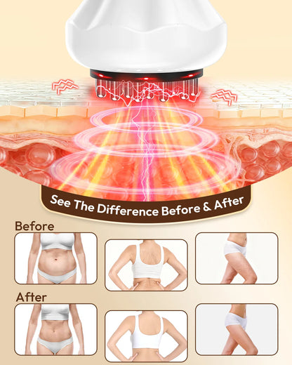 Lymphatic Drainage Massager & Anti-Cellulite Tool, Body Sculpting Machine with Heat Vibration Soothing