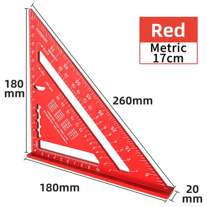 Triangle 7Inch Measurement Tool Square Angle Woodworking Square Triangular Metric