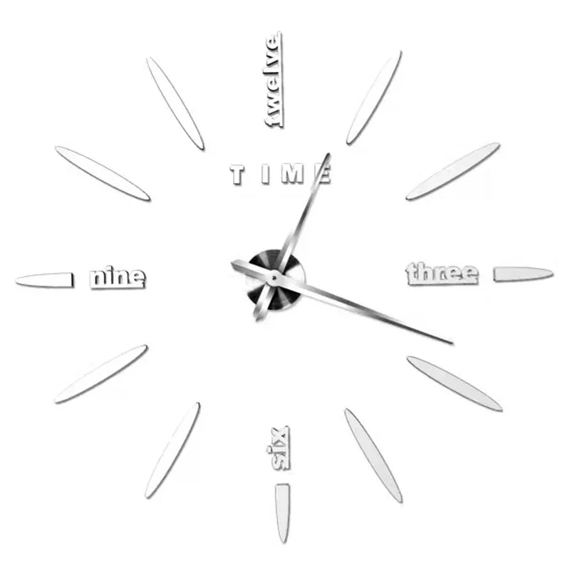 Large 3D Wall Clock Luminous Classic Wall DIY Digital Wall Stickers