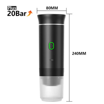 Wireless Electric Portable Espresso Coffee Machine for Home Camping Coffee Maker 3-in-1 Capsule Powder Travel Coffee Maker