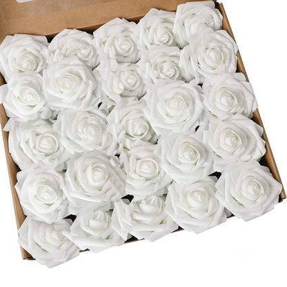 5/10/15/20/25Pcs Artificial Rose Flowers Wedding Centerpieces Arrangements Party