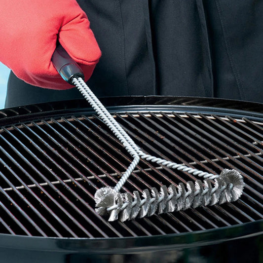 Barbecue Grill Brush Clean Tool Stainless Steel Bristles Non-stick Cleaning Brushes
