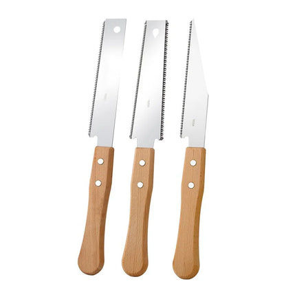 Japanese Style Non-Slip Wooden Handle Pull Saw Flush Cut Saw Flexible Handsaw Woodworking Cutting Tool