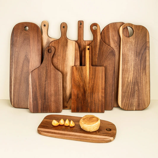 Acacia solid wood bread board western steak board baking dessert tray