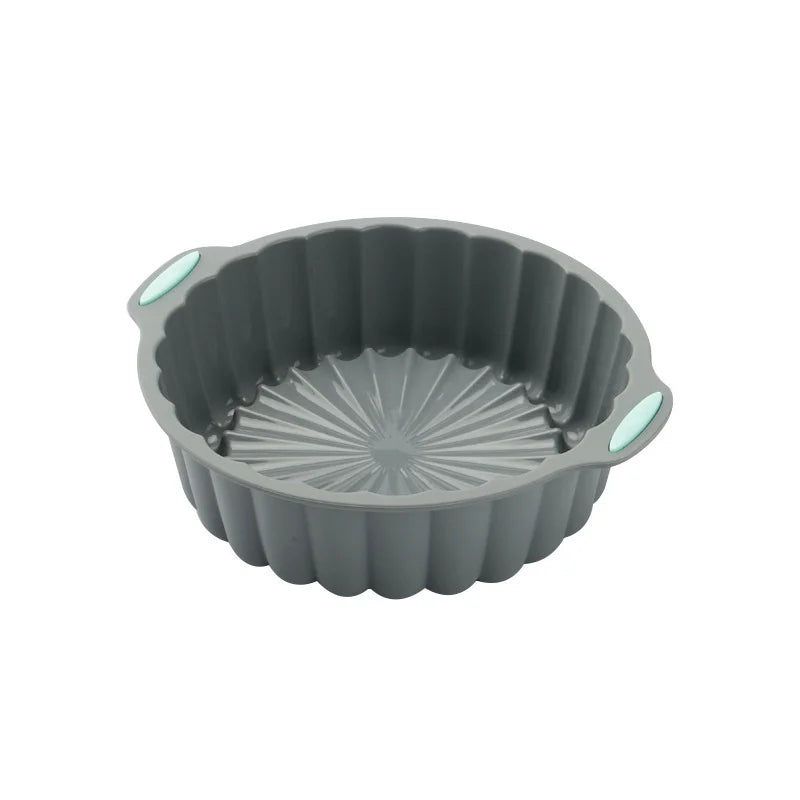 Silicone Fluted Cake Pans Non-Stick Kitchen Oven Baking Pans Easy Release Oven