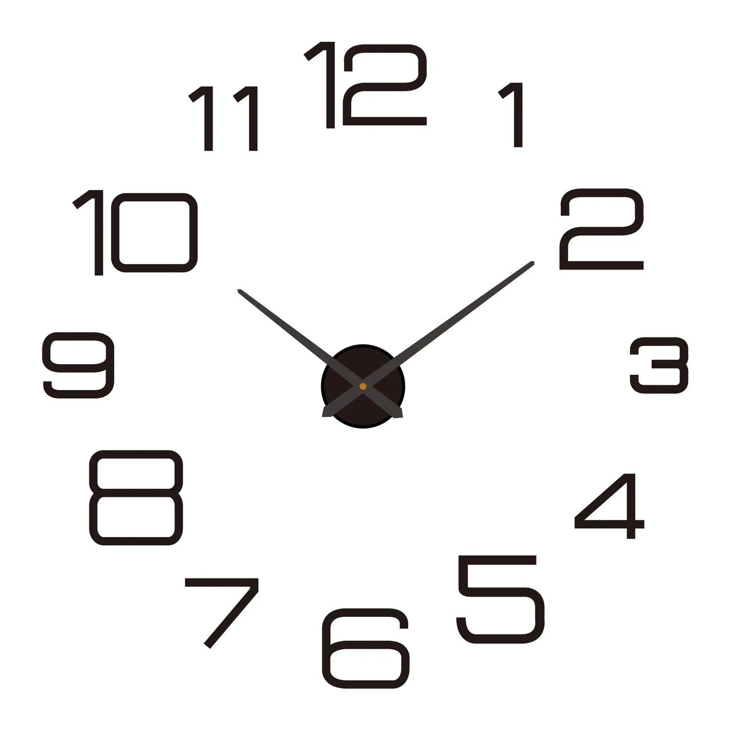 Large 3D Wall Clock Luminous Classic Wall DIY Digital Wall Stickers