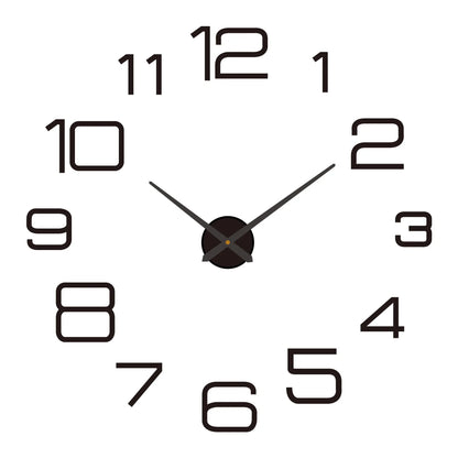 Large 3D Wall Clock Luminous Classic Wall DIY Digital Wall Stickers