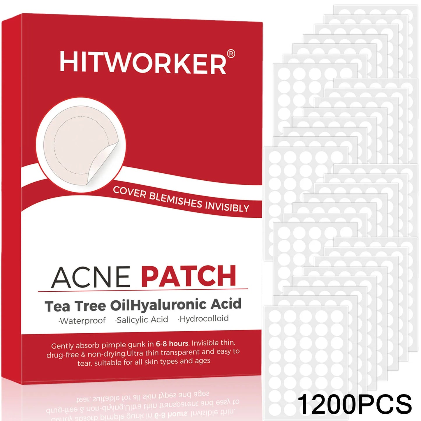 Invisible Waterproof Hydrocolloid Acne Patch for Facial Cleansing Care Essence