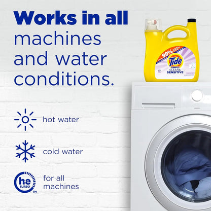 Cool Cotton Scent Liquid Laundry Detergent, 89 Loads, 117 fl oz for Sensitive Skin