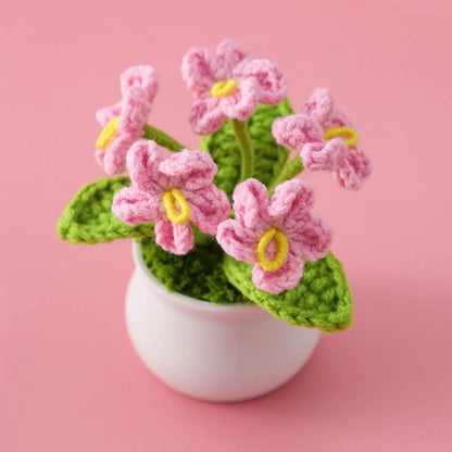 Hand-knitted Sunflower Tulip Crochet Flowers Potting