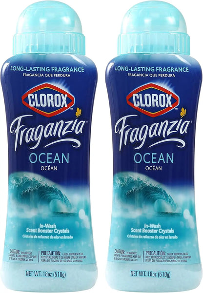 Ocean Scent Laundry Booster Crystals - Fresh, Clean Smelling Clothes and Linens, 18 Oz - 2 Pack